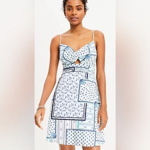 Loft Patchwork Twist Cutout Cami Dress